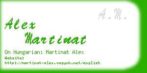 alex martinat business card